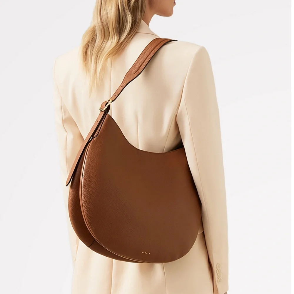 🔥NWT🔥 FANTASTIC‼️ Radley London Kensington Place Twin Gusset Leather Bag🖤BLACK🖤 - Picture 2 of 11